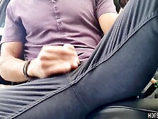 Hawt Dude - Public Masturbation in a Car: A Risky Adventure!