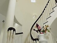 Ebony teen Jenna Foxx propitiating her big white cocked stepdad