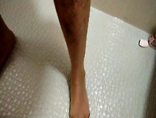 Taking A Shower In My Ex-Wife's Nude Pantyhose.