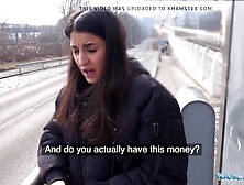 Public Agent Hawt creampie orgasm after outdoor steamy sex