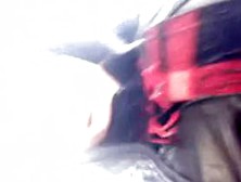 Fiery Redhead Masturbating In Ski Lift