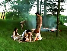 Lusty Mature Ladies Sharing Cock In Wild Orgy Outdoors