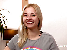 Sexy Blonde From Ukraine Fingers Her Shaved Snatch