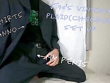 【Fashion×Masturbation】90's Old style plaid(checked) set up + T-shirts(Brand: Danno)+ My schlong 早漏