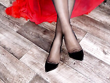 Layered in Nylons Striptease
