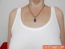 Amateur-Step mom solo with a dildo