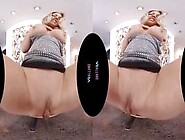 VRALLURE Busty blonde MILF Katie Morgan shoves her toy deep into her pussy in virtual reality
