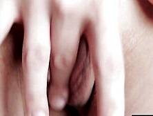 Watch this cute redhead's perfect tits bounce as she faps