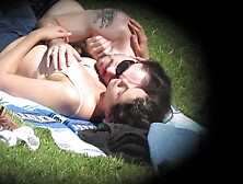 Bf Groping His Girl's Tit At Park Caught On Camera