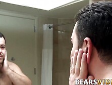 Young bear Troy McNastee sucks daddy dick after shower