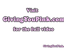 Blonde Jasmin enjoying huge dildo penetration