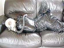 Plastic Bondage Gasmasked Girl