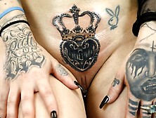 Adriana Lynn Covers Up Her Ex's Name on her Pussy with Crown Tattoo - AltErotic