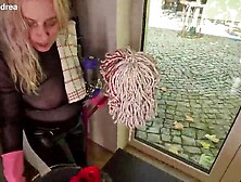 Concupiscent abode cleaning with old grannies