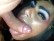 Sexy Latin Crossdresser Blowjob