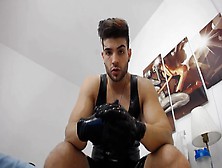 Rubber Latex Flex And Tease With My Cock Hotter Stripp