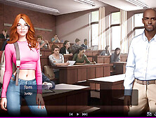 Flirty nerds on campus getting wild