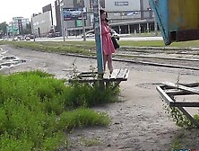 Admirable upkirt of the smooth wazoo cheeks