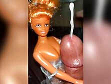 Taned Bronze Hair Barbie Doll With Big Tits Precum 2 Cumshots