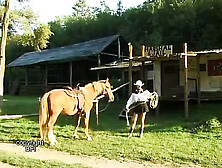 Cowgirls Gets A Hard Spanking Lesson