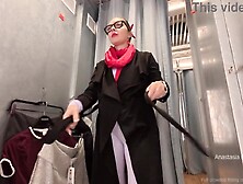 Daring Fitting Room Try-On with the Curtain Left Open in Public!