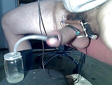 Estim Milking Tubing In My Jar - 3Rd Cum