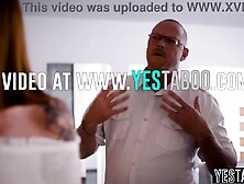 Lascivious redhead cheats on spouse with his large schlong aged stepdad