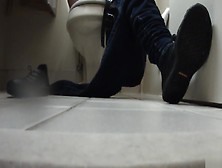 Waitress Masturbation Shoeplay In Bathroom