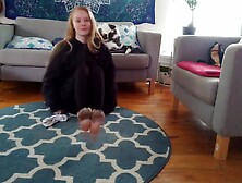 Petite Teen 18+ Takes Her White Socks Off And Showcases Her Delicious Feet