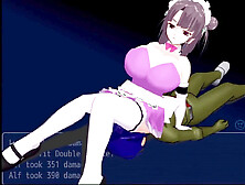 Intense ballbusting kicks and ball squeezing action