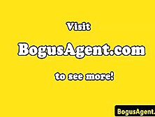 Casted amateur pussyrubbing before giving blowjob