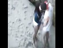 Horny Teens Caught Fucking On A Beach