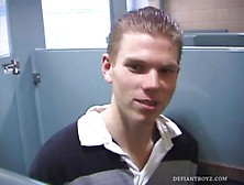 We Catch Up With Christian On The Outside Stairs.  He Takes Us To The Men's Room With Glory Holes.  There's Christian Je