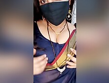 Desi Indian Aunty Saree Blouse Removing Webcam Show Live