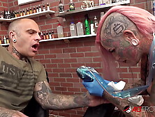 Huge titty Evilyn Ink tattoos Sascha then gets sexed