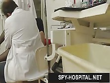 Adorable Brunette Hospital Hidden Cam Footage