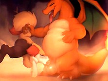 Charizard Needs A 3d Pokemon Braixen To Empty His Tank In