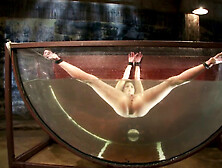 Sexy Slut Tied Up With Her Legs Spread In The Pool