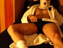 Lazily Massaging My Teat,  Slow Jock Rub and Getting Aroused