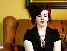 Slender brunette hair angel Gracie Lowdie shines with intensive deepthroat excitement and insane face attention on Toby Dong's l