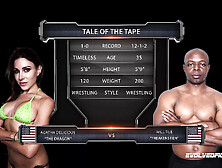 Agatha Yummy Wrestling Will Tile Gets Impaled By His Giant Dark Meat