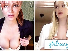 GIRLSWAY Kenna James and her Boss Masturbates Remotely during the Quarantine