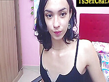 Sexy Tranny Cutie Tugs Her Penis