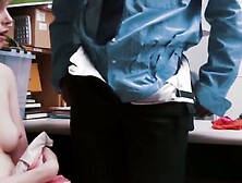 Shoplifting Cutie Gets Laid Bare by Security Guards Savage Revenge