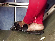 Bbw Ebony Feet On The Bus