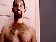 Hairy Dude Jerks Off And Jizzes On Cam