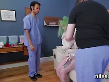 Wicked chick was taken in asshole asylum for painf