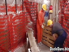 Dudes Working At A Construction Site Fuck At Work