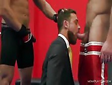 Suited Gent Getting Fucked By Two Boxers