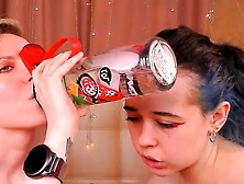 Real Lesbian Lovers Tongue Kissing Passion